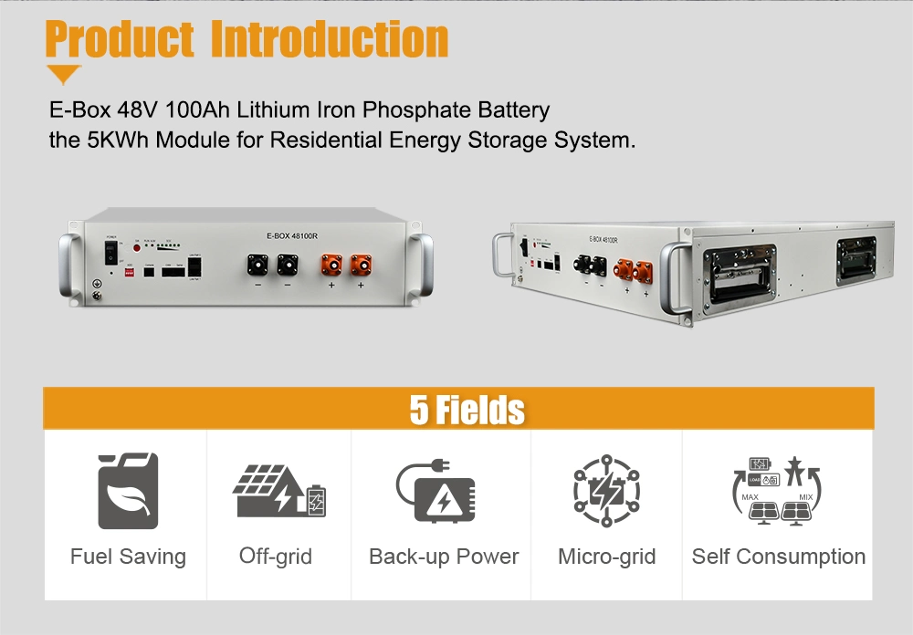 Pytes-48100r 5kwh Bess Solar Battery Power Bank Rechargeable Solar Renewable Energy System Lithium LFP Battery