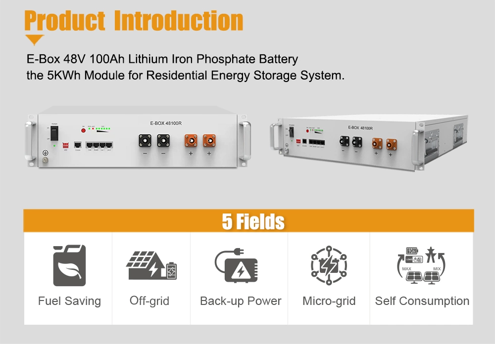 Pytes 48100r 48V 100ah Bess Lifopo4 Lithium LiFePO4 Battery for Home Solar Energy Storage PV System