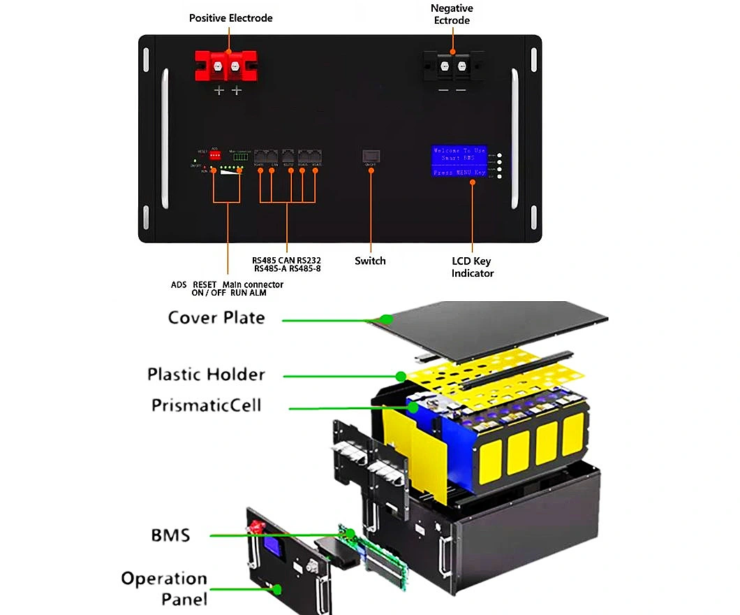 Autex Customize Deep Cycle 48V 200ah Lithium Battery for Smart Bess Solar Energy Storage System