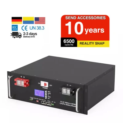 Batteries de stockage d'énergie à cycle profond 51.2V 10kwh 20kwh 30kwh 50kwh 5kwh LiFePO4 12V 48V Lithium Ion 100ah 200ah Système de batterie solaire Powerwall Akku